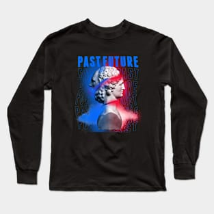 Janus Mythology Vaporwave Blue and Red Long Sleeve T-Shirt